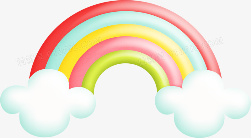 生日彩虹平面设计素材