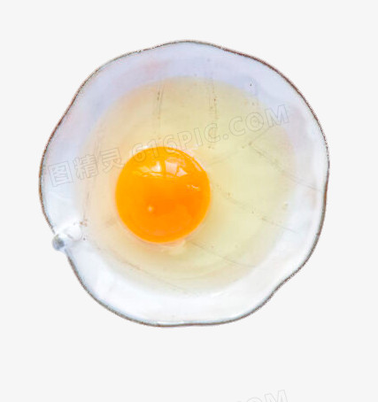 创意碗里的鸡蛋黄鸡蛋清