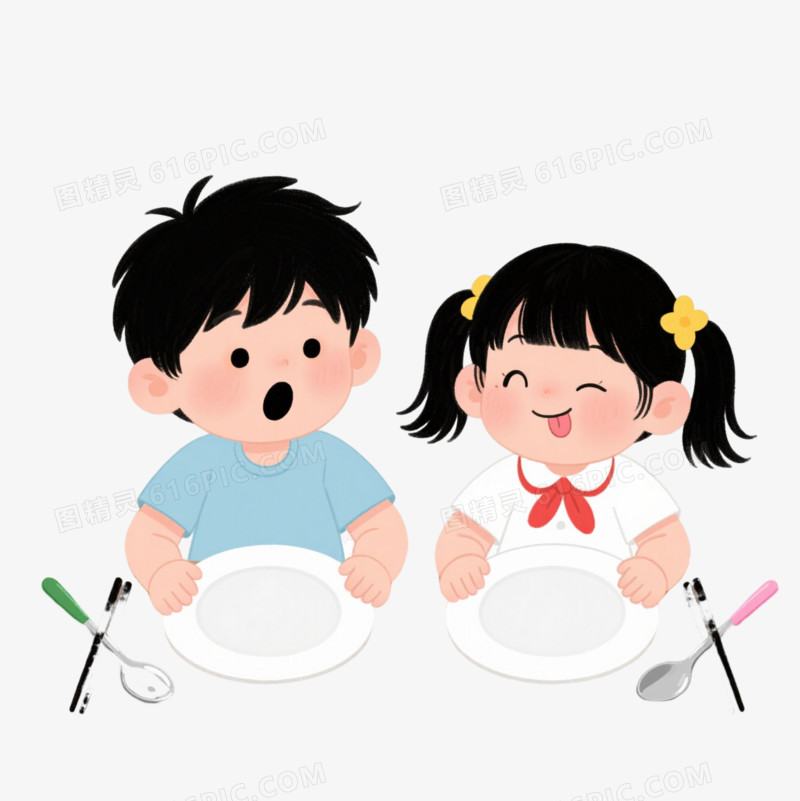 可爱儿童手绘插画卡通手绘元素