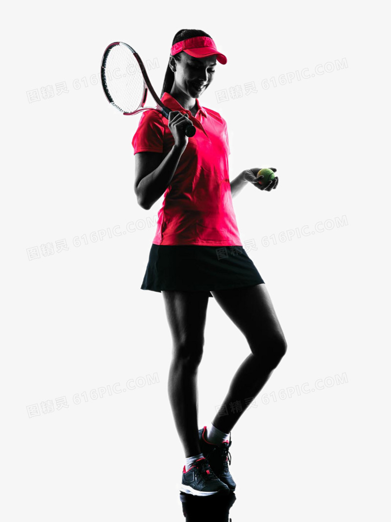 网球运动员逆光写真