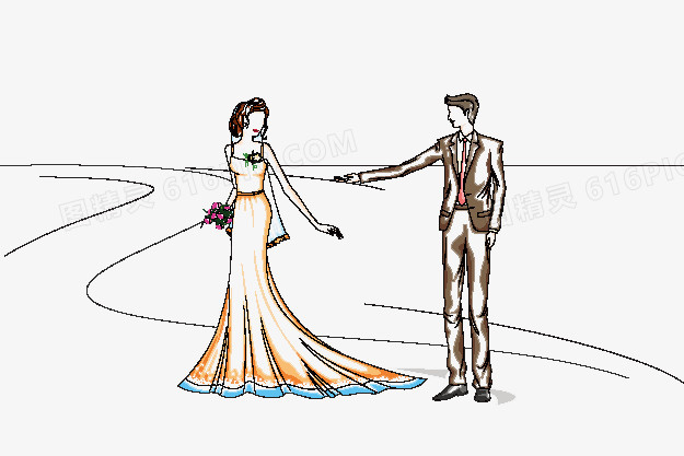 结婚插画