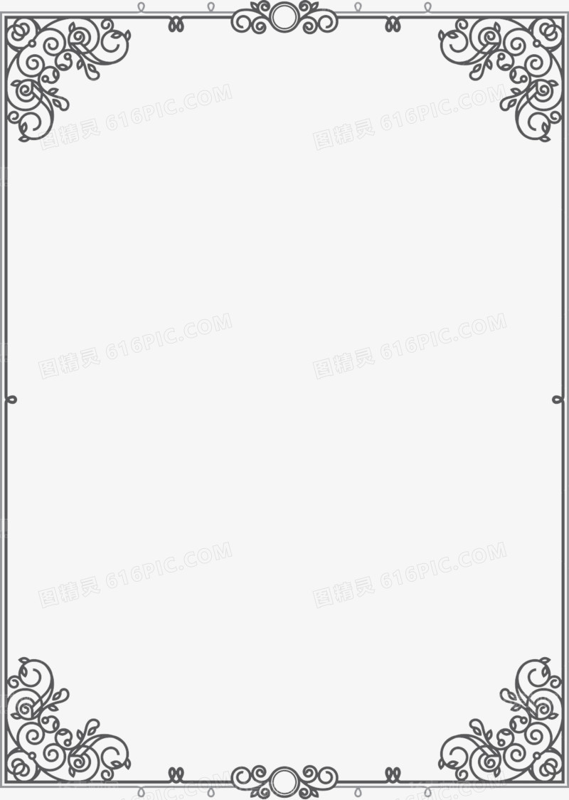 欧式花边边框设计矢量素材图片免费下载