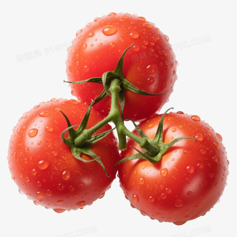 鲜红多汁番茄产品实物元素