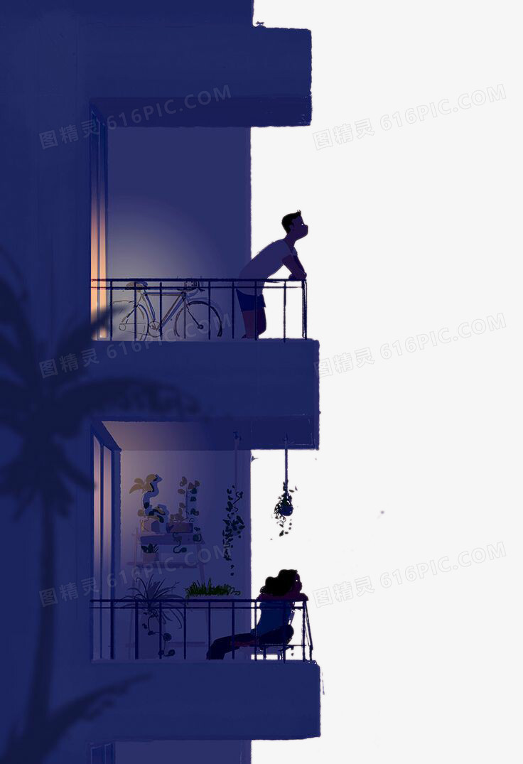 插画-夜，所思