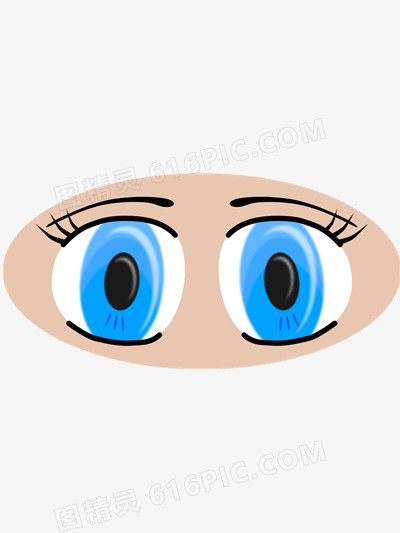 蓝色眼睛矢量图