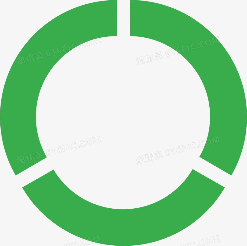 绿色可爱圆形虚线圆元素