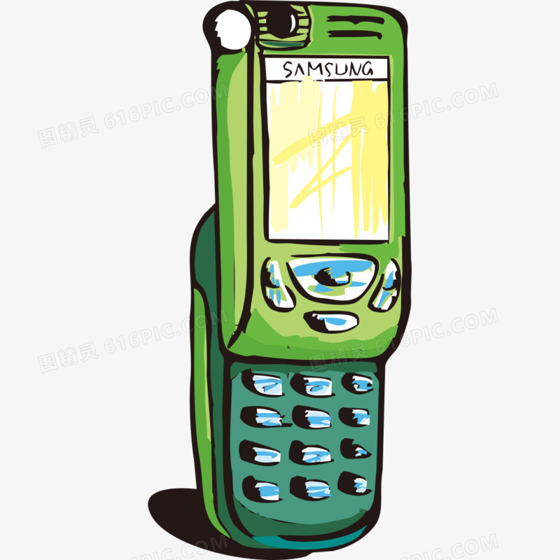 绿色三星手机模型