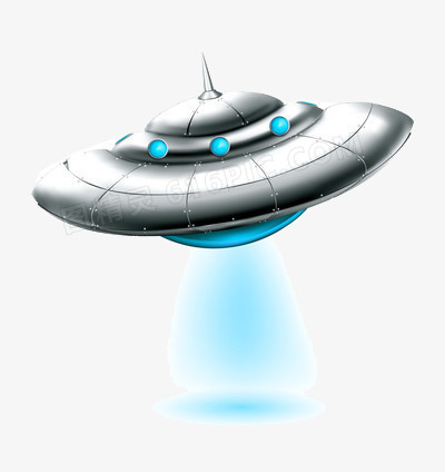 卡通版的外星人飞碟ufo