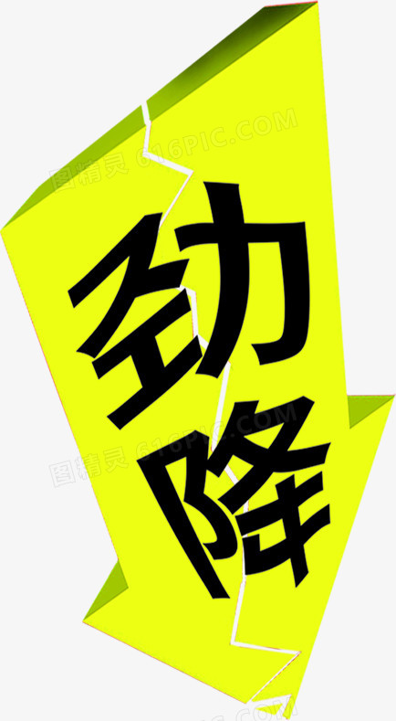 劲降创意合成文字免抠素材