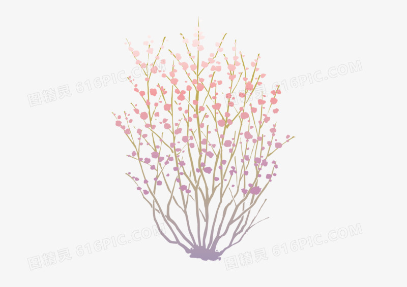 矢量日系花朵植物素材