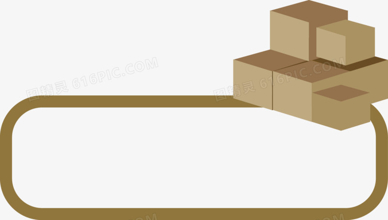 棕色储蓄箱子标题外框
