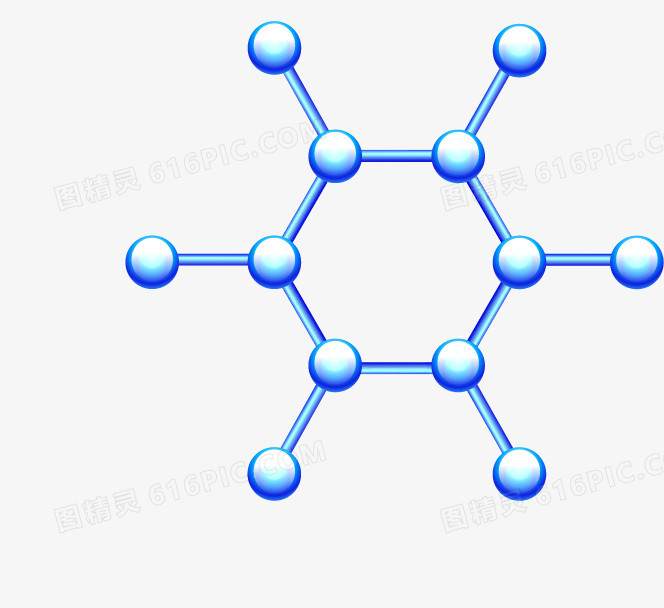 蓝色矢量分子结构