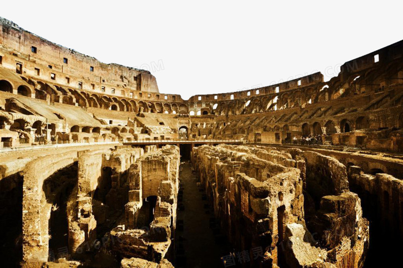 罗马斗兽场建筑物内部图片