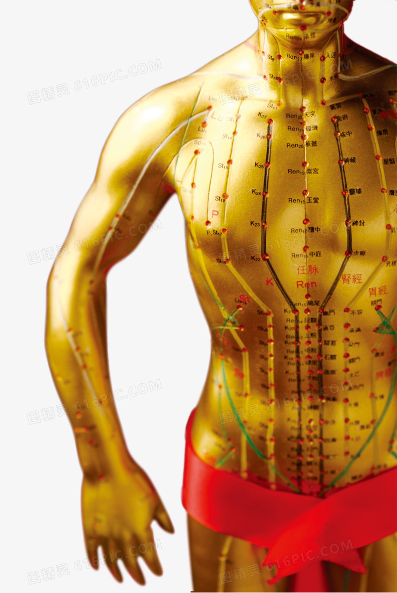 人体经脉穴位分布铜人图