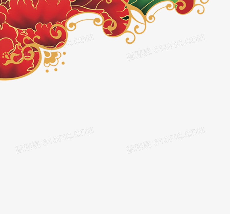 红色装饰图案