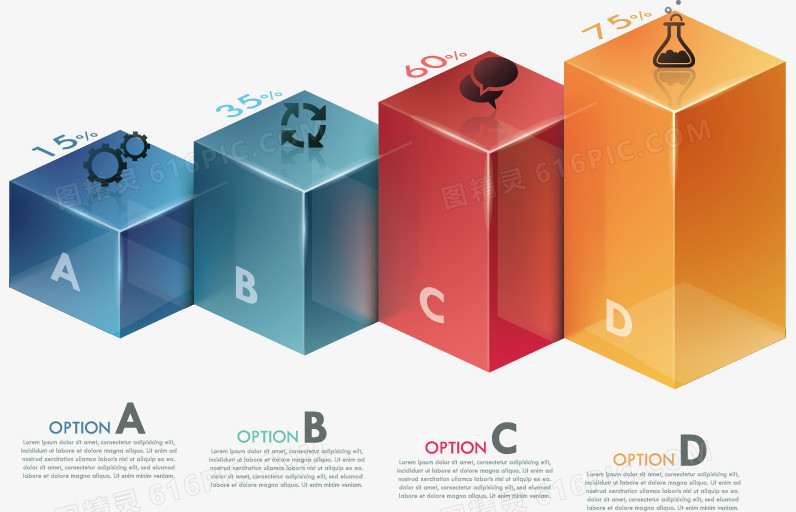 矢量立体图表