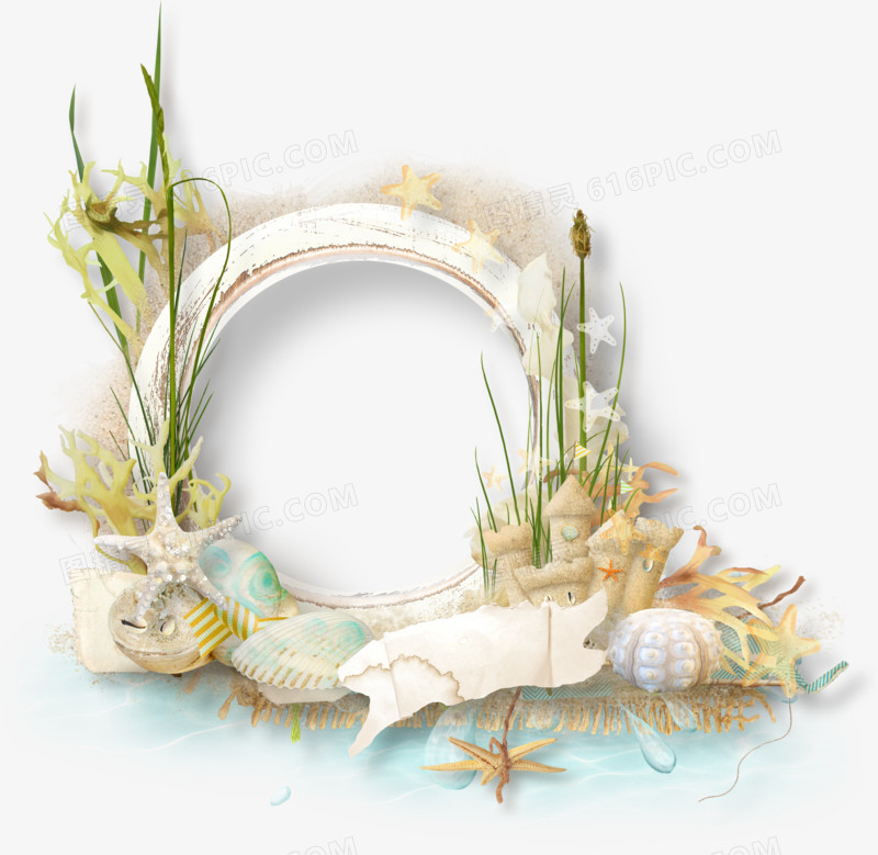 海螺花枝装饰圆环