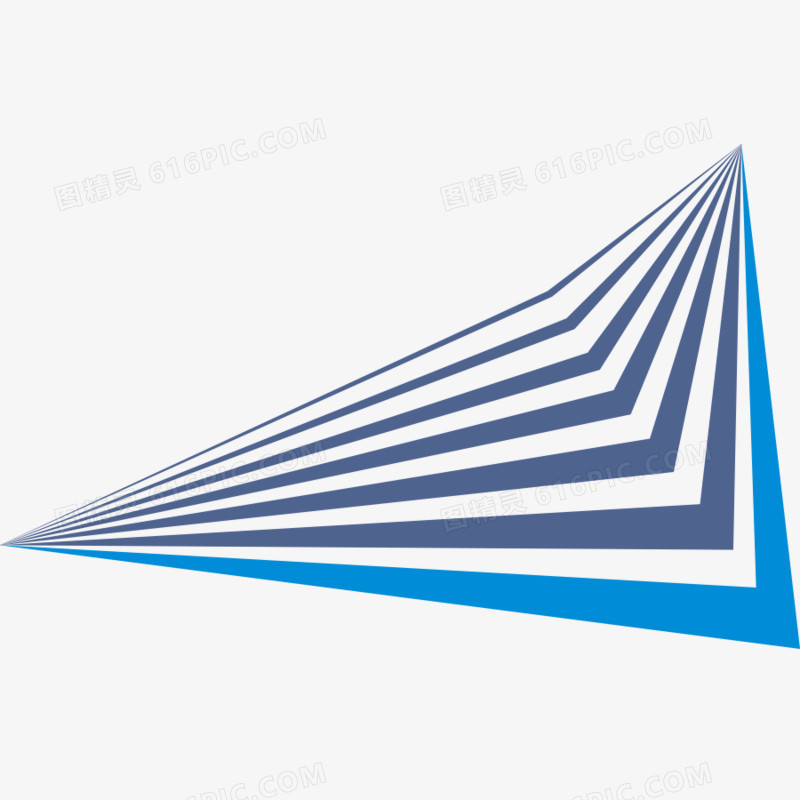 矢量三角形立体边角装饰蓝色灰色图形插画