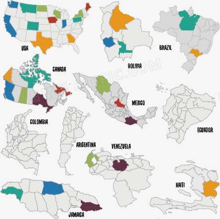 矢量世界各国地图