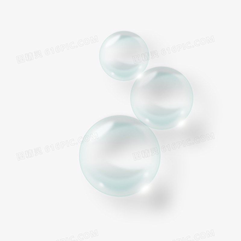 蓝色透明水泡