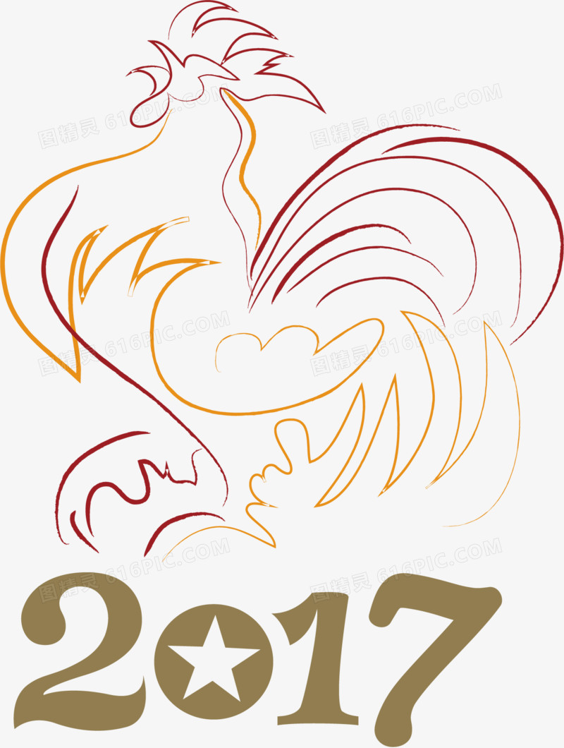 矢量2017鸡年新年素材