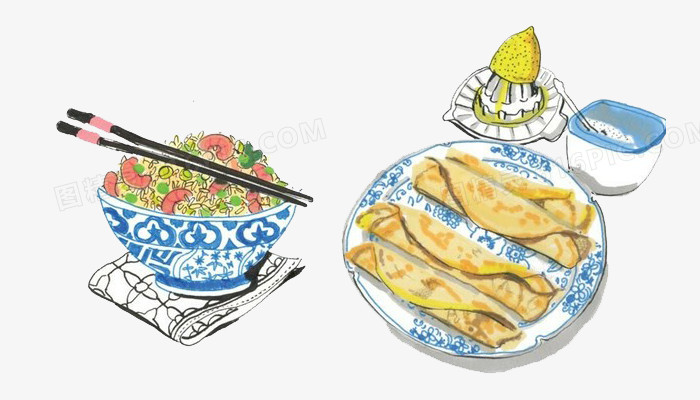 卡通炒饭与煎饺