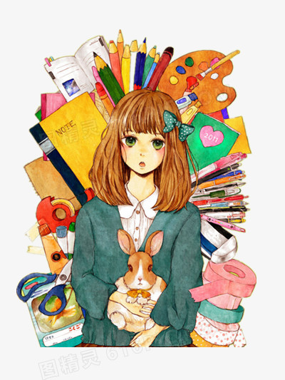 彩色教育插画