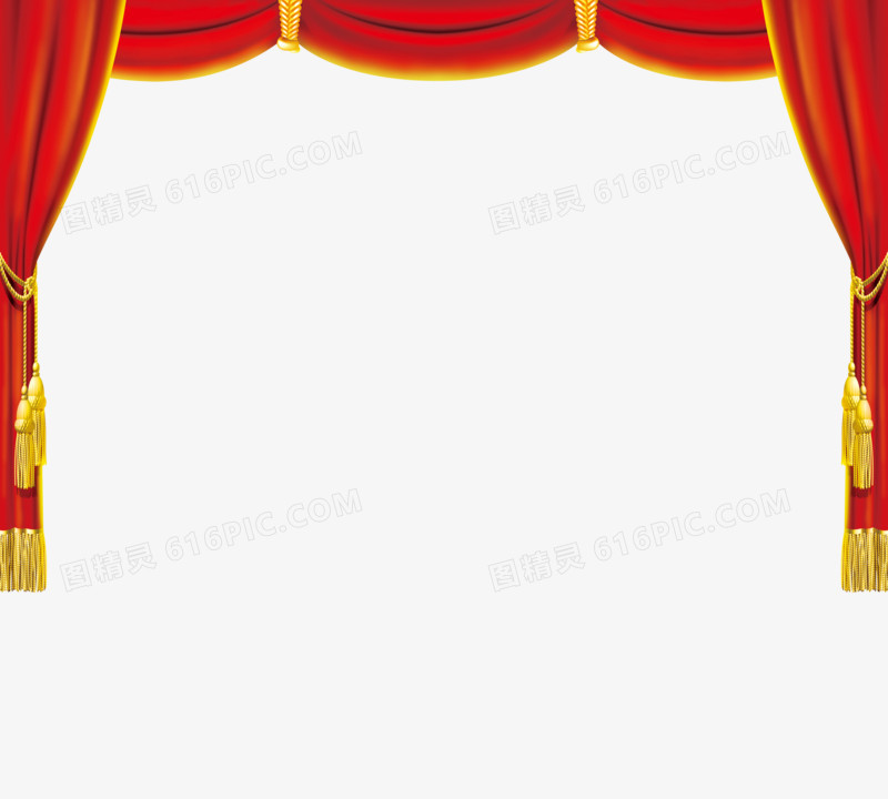 红色舞台帘子