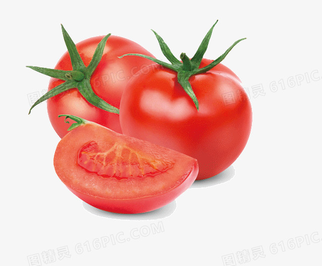 红色切开的番茄