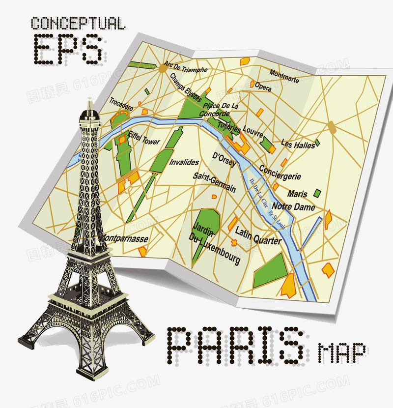 法国巴黎地图