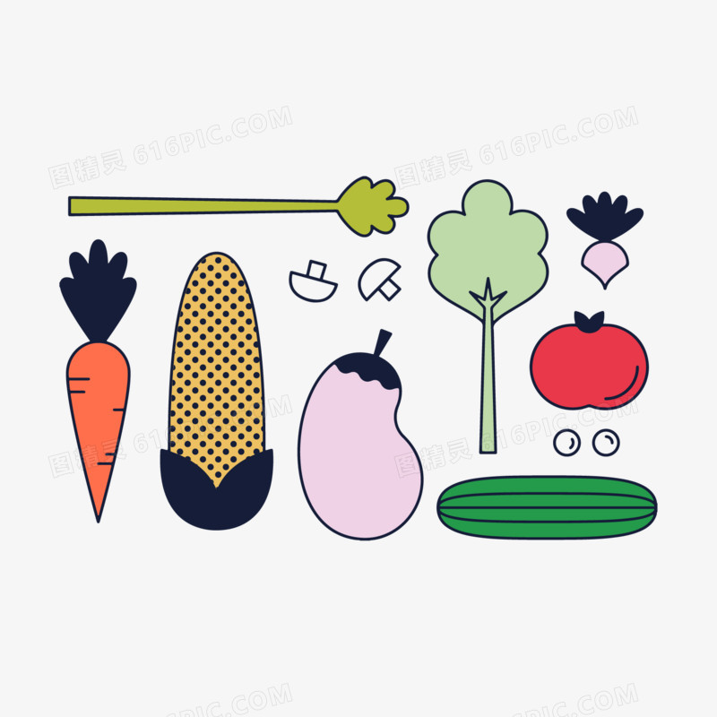 矢量图蔬菜水果的图