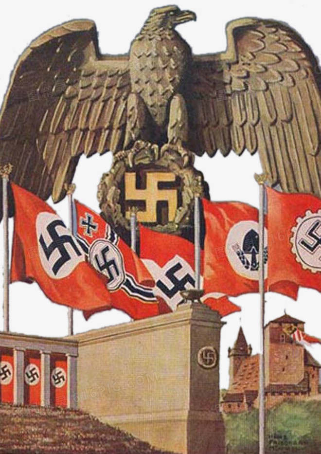 美国纳粹旗帜图片