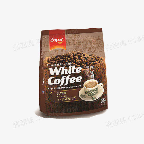 马来西亚super炭烧经典原味三合一白咖啡