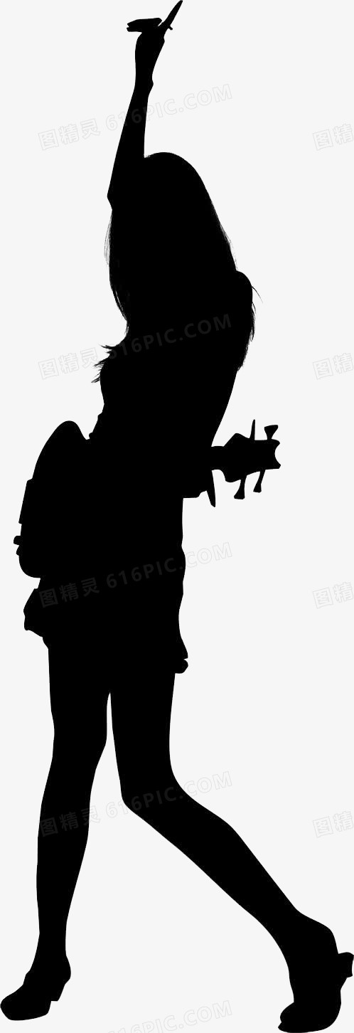 剪影舞女