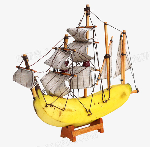 香蕉船素描图片
