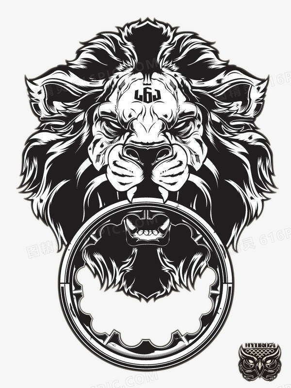 狮子头像门环