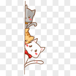 卡通小猫咪钓鱼场景免抠素材pngpsd卡通小猫咪png可爱的小猫咪png动物