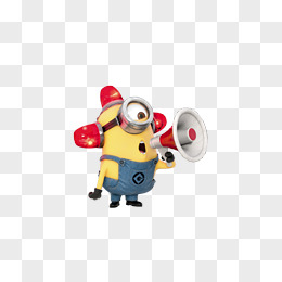 拿着大喇叭的小黄人图标