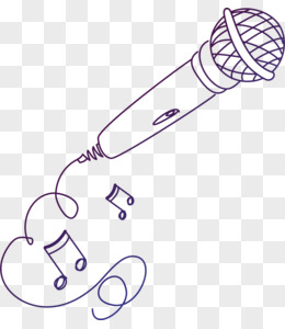 话筒pngai卡通话筒pngai麦克风乐器素材矢量pngai卡通手绘话筒和音符