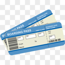机票pngai天蓝色简约飞机票pngeps卡通矢量车票飞机票免抠元素pngai