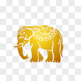 泰国 大象  金色素材