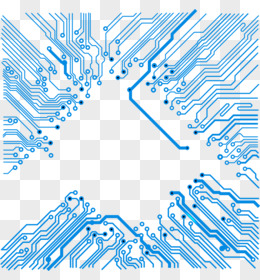 手绘科技风电路板效果素材pngpsd电路板pngai手绘科技线路图效果元素