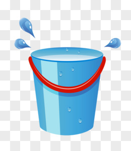 水桶pngai卡通手绘矢量清洁用品水桶元素pngai水桶浇花投资矢量素材