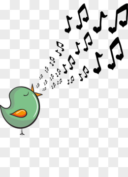 卡通矢量小鸟可爱音乐音符