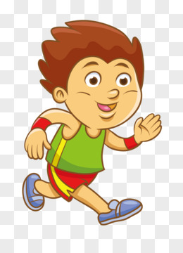 跑步png手绘卡通小朋友赛跑场景素材pngpsd奔跑的小男孩矢量图pngai