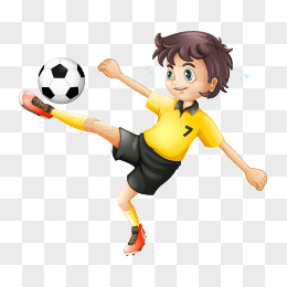设计矢量素材pngeps踢足球的帅气男孩pngpsd踢足球的男孩和女啦啦队