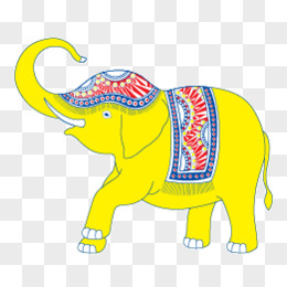 大象宫殿剪影pngai扁平化泰国文化元素pngai扁平矢量图卡通泰国大象