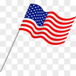 美国国旗简笔画 彩色图片