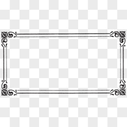 復古長方黑白邊框二