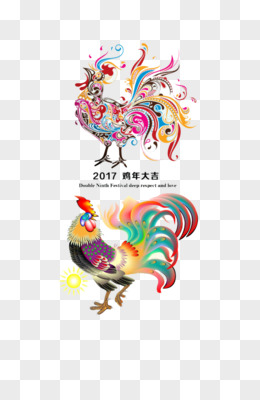 雞年春節卡通雞圖案